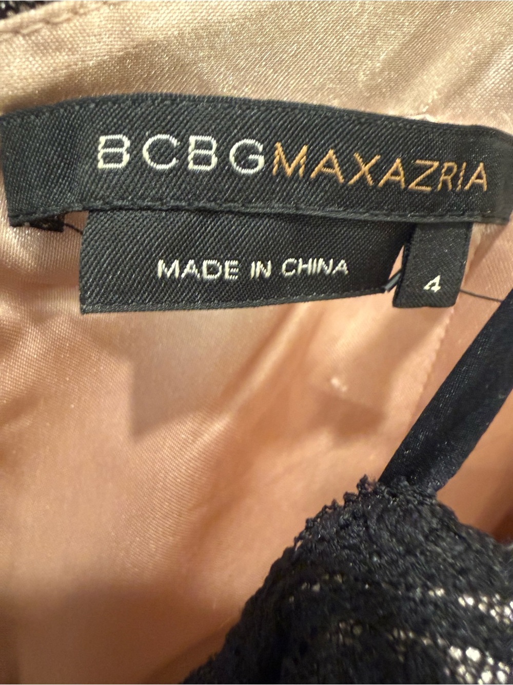 BCBGMaxAzria Black Lace and Fringe Mini Dress - Picture 3 of 7
